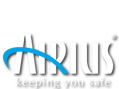 Airius Air Purification Logo - White With Shadow